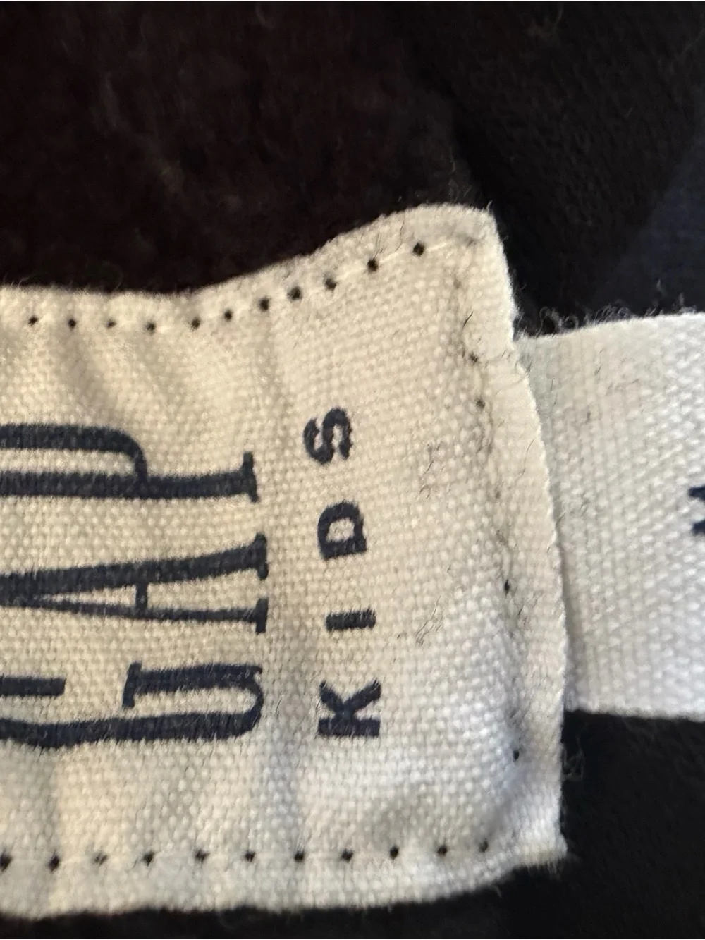 GAP Black Kids Pullover Hoodie with Embroidered Logo